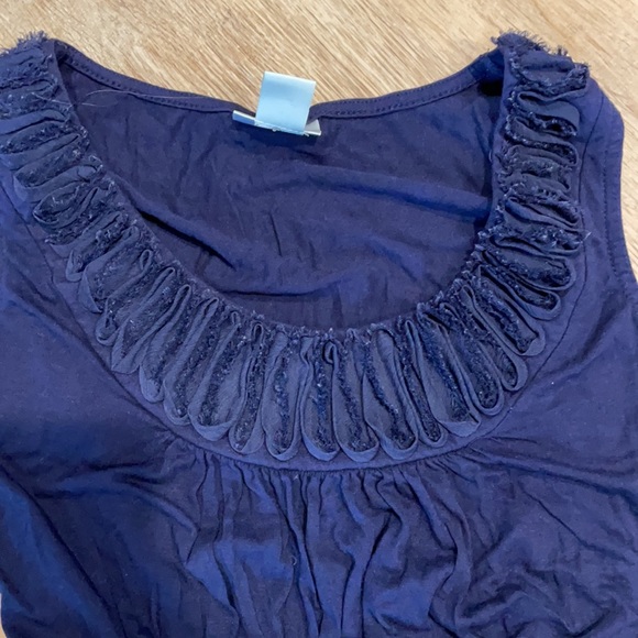 Navy blue sleeveless maternity dress - Picture 2 of 3